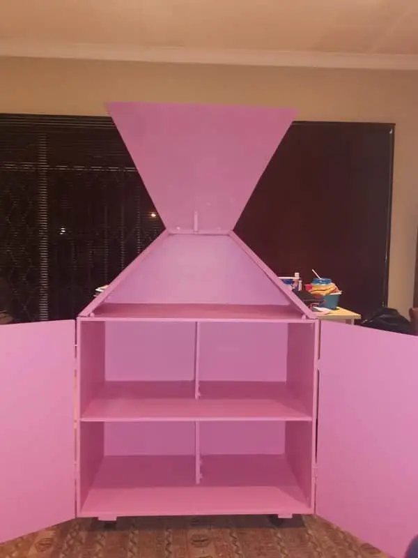 Pink Barbie dollhouse