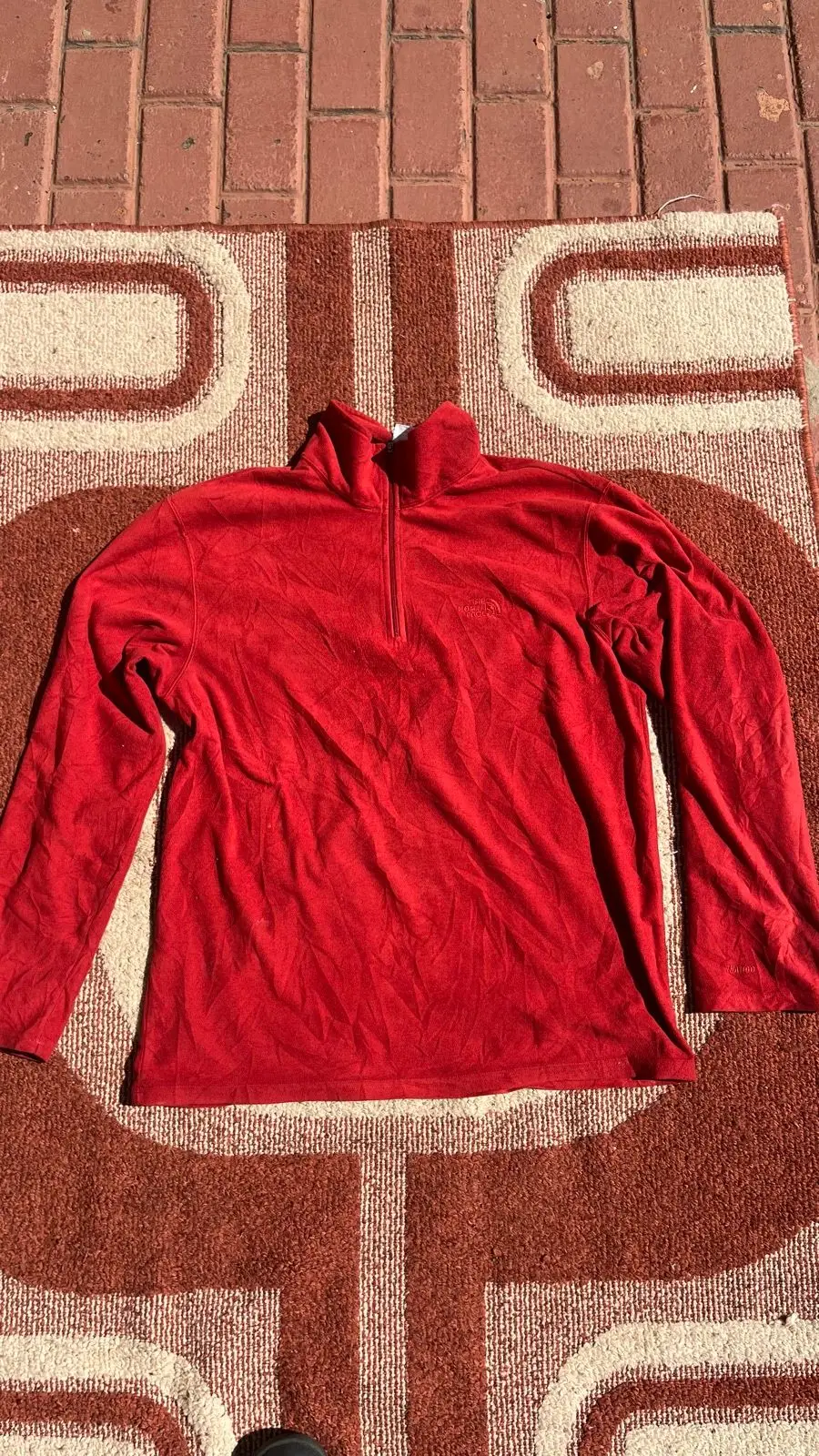 The North Face Red Quarter Zip Fleece
