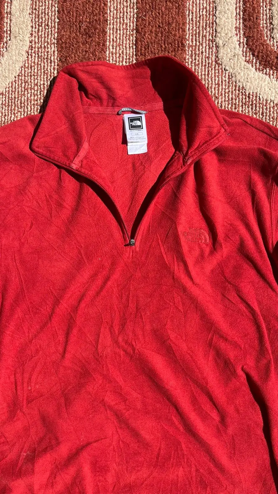 The North Face Red Quarter Zip Fleece