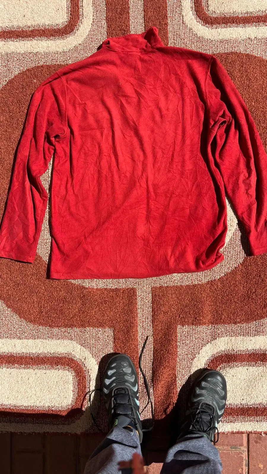 The North Face Red Quarter Zip Fleece
