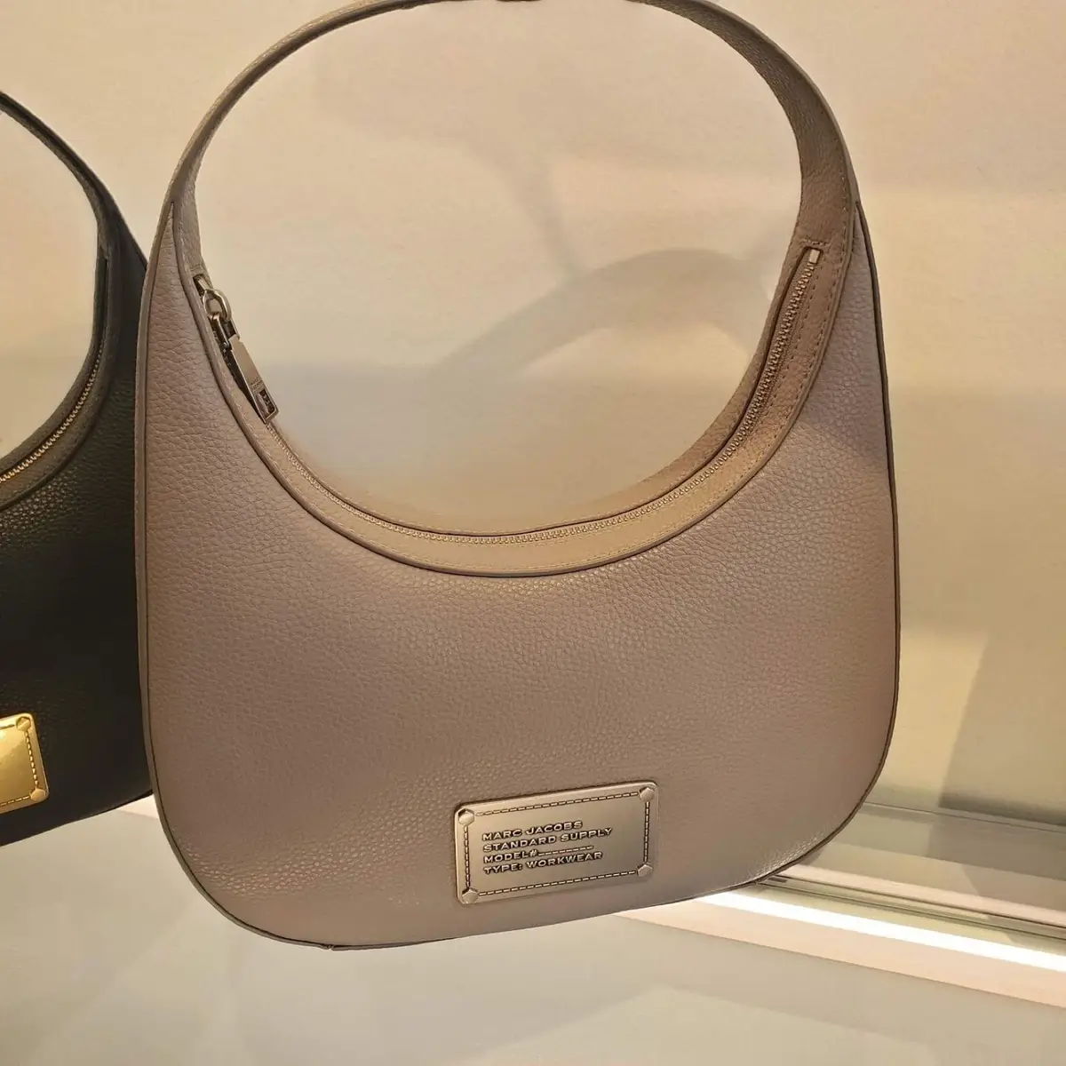 Marc Jacobs Beige Shoulder Bag with Gold Hardware