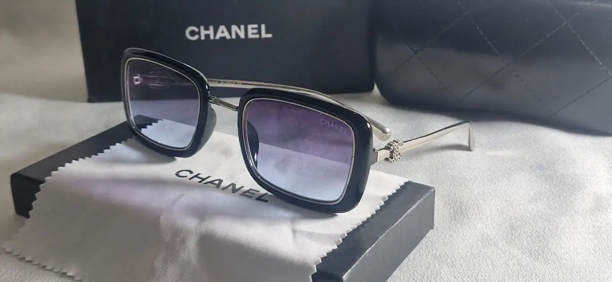 Chanel Square Sunglasses with CC Logo Temples