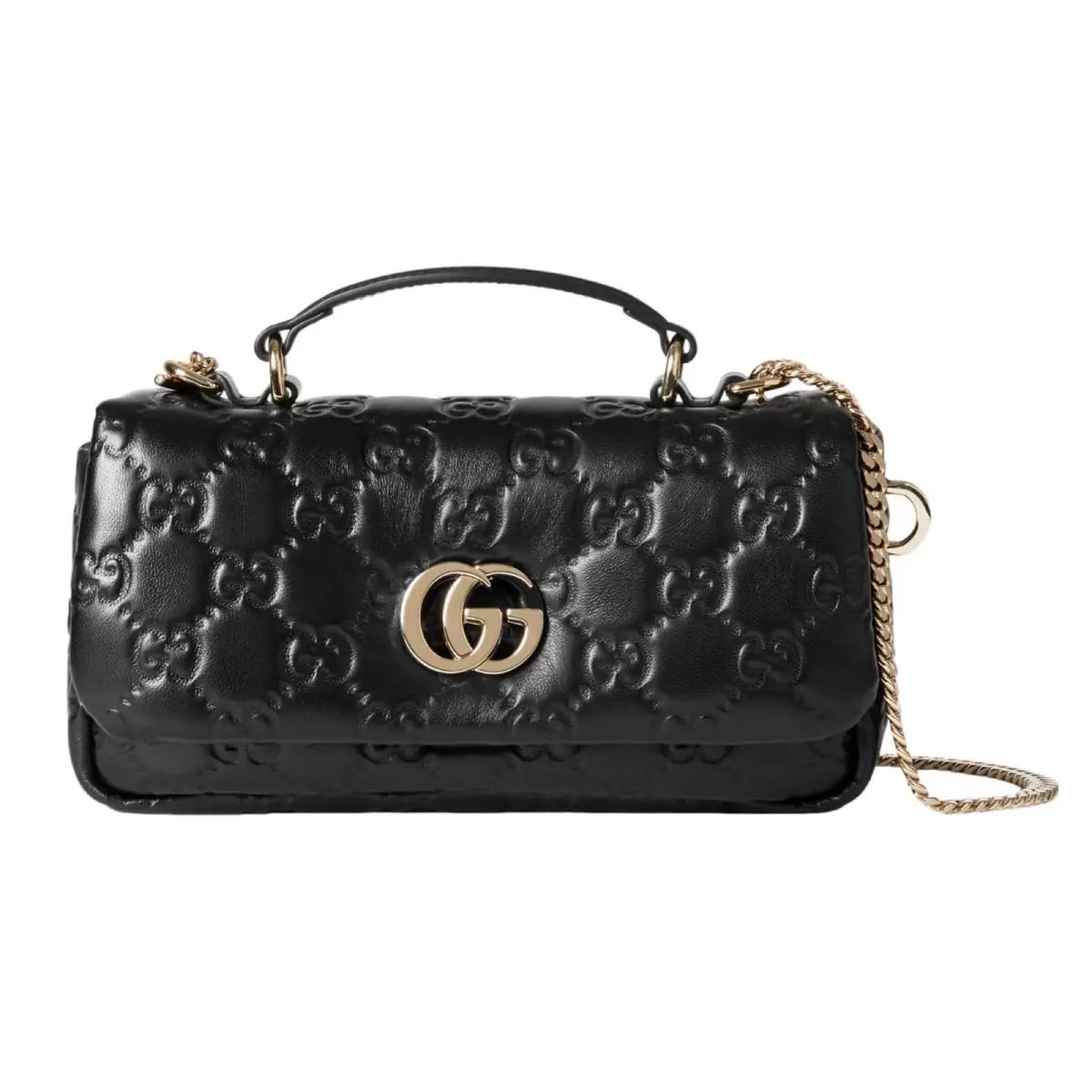 Gucci Black Leather Quilted Marmont Bag