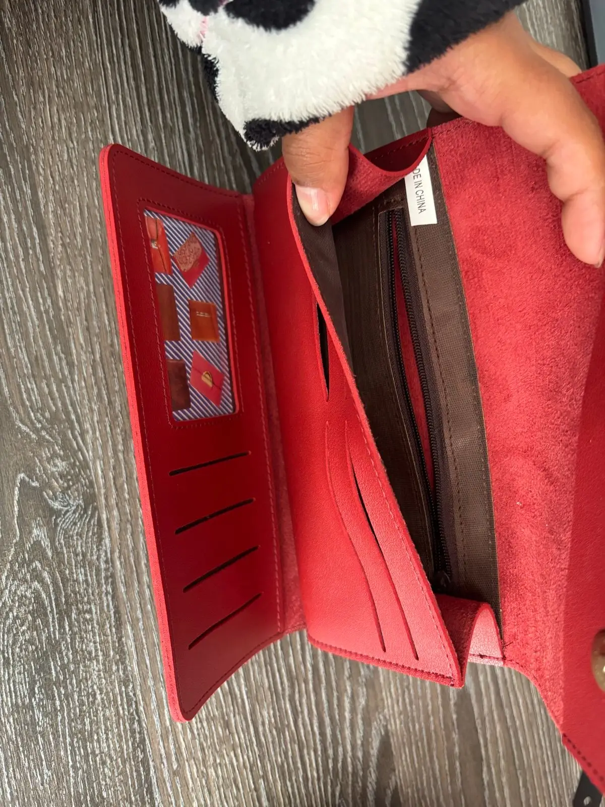 Red Wallet with Gold Clasp