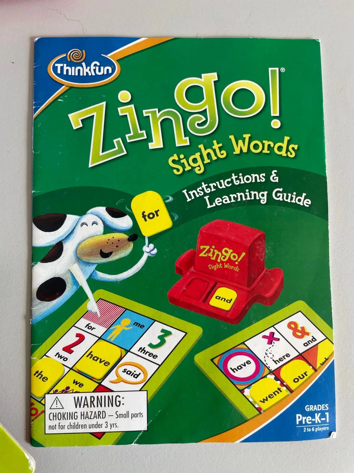 ThinkFun Zingo Sight Words Learning Game