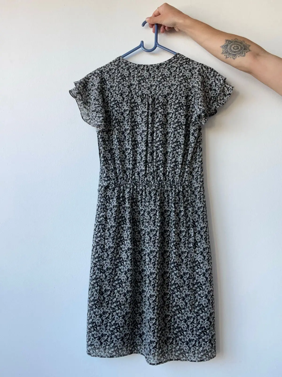 H&M Black and White Floral Dress