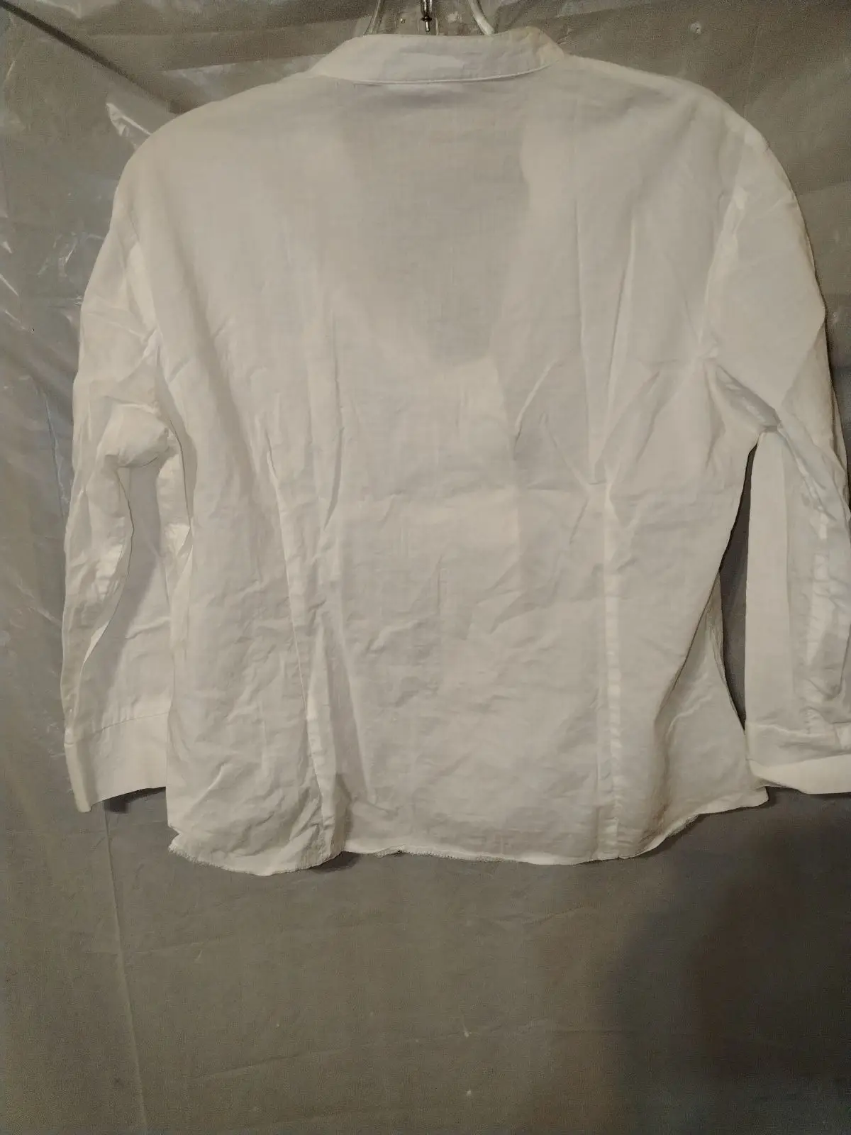 Jet White Ruffled Long-Sleeve Blouse