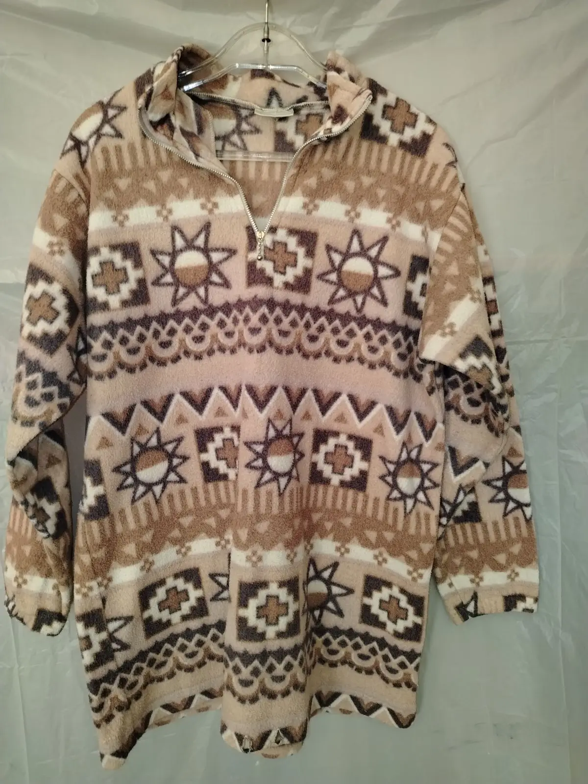 Foschini Patterned Fleece Quarter-Zip Pullover