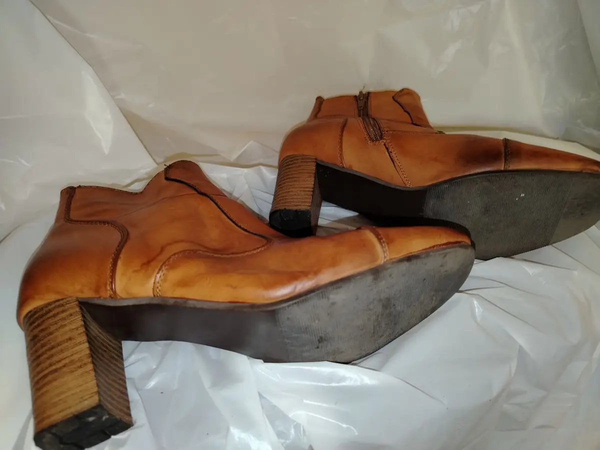 Foschini Tan Leather Ankle Boots Size 6