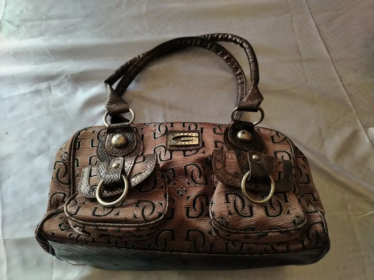 Guess Brown Monogram Handbag