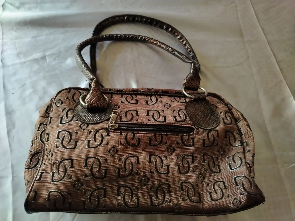 Guess Brown Monogram Handbag