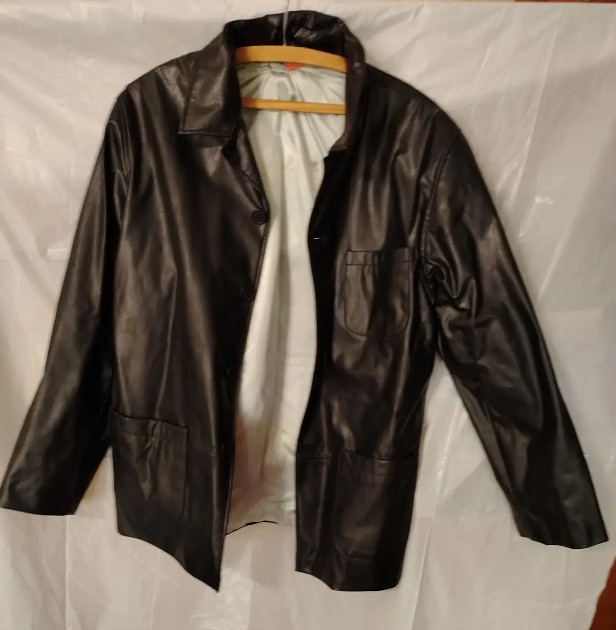 Truworths Studio Men's Black Faux-Leather Jacket