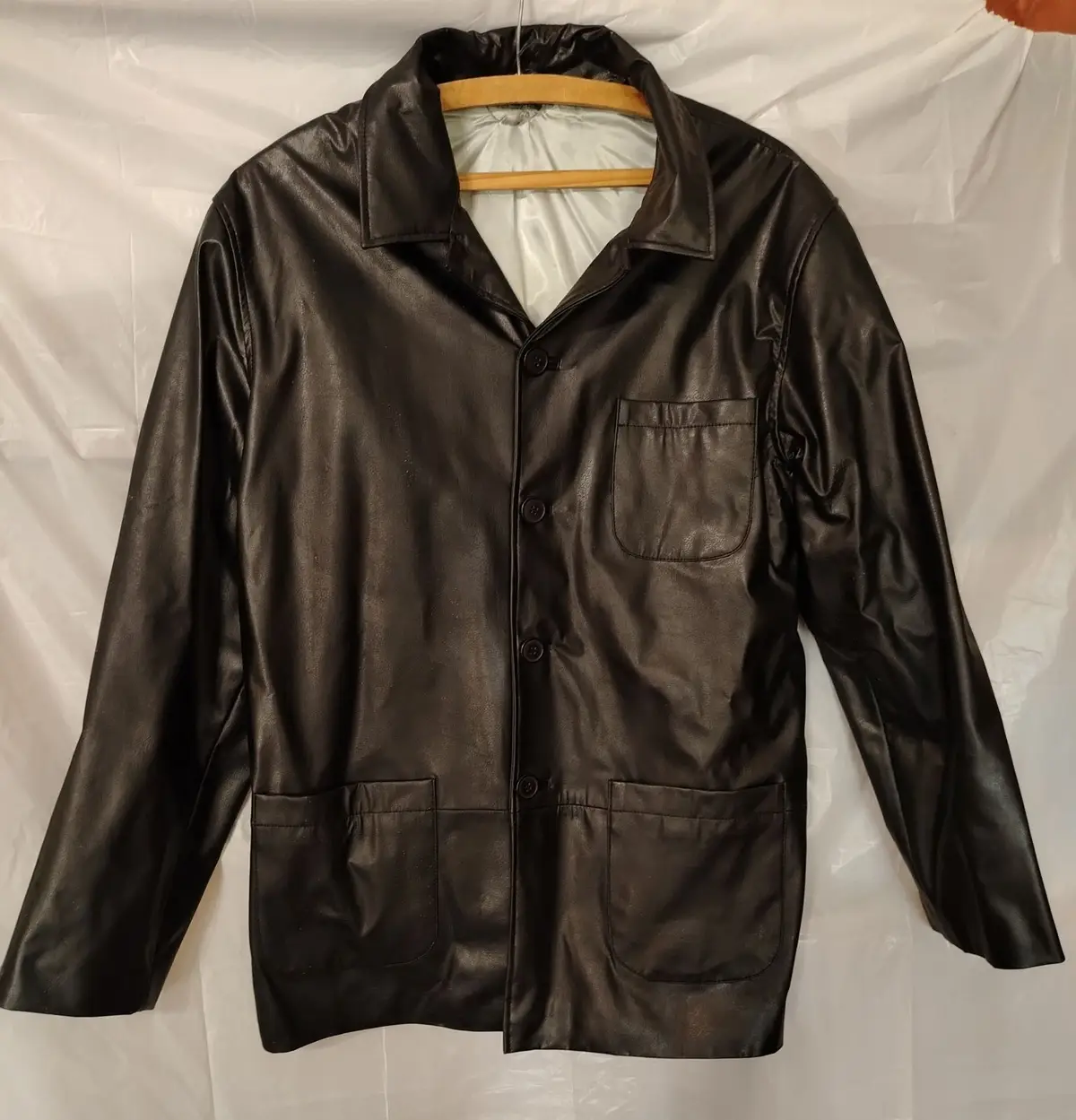 Truworths Studio Men's Black Faux-Leather Jacket