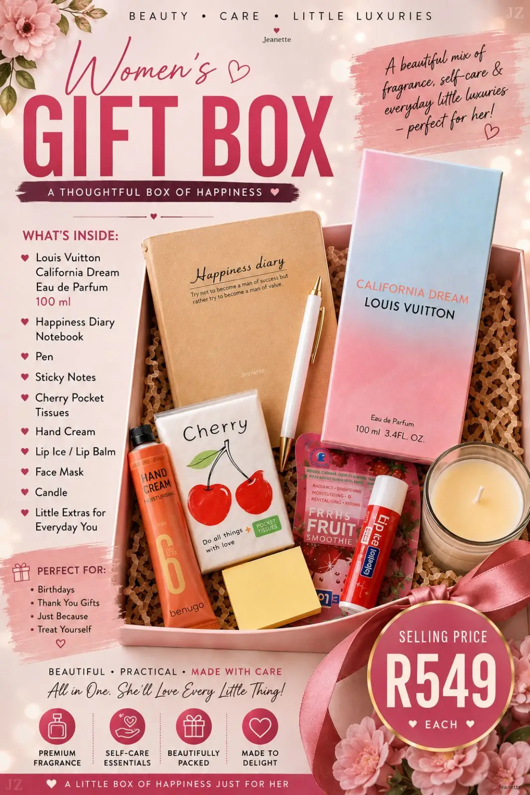Louis Vuitton Womens Self Care Gift Box with California Dream Fragrance