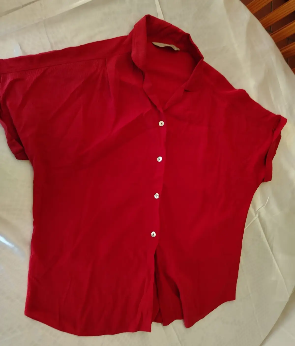 Truworths Red Short-Sleeve Button-Down Shirt