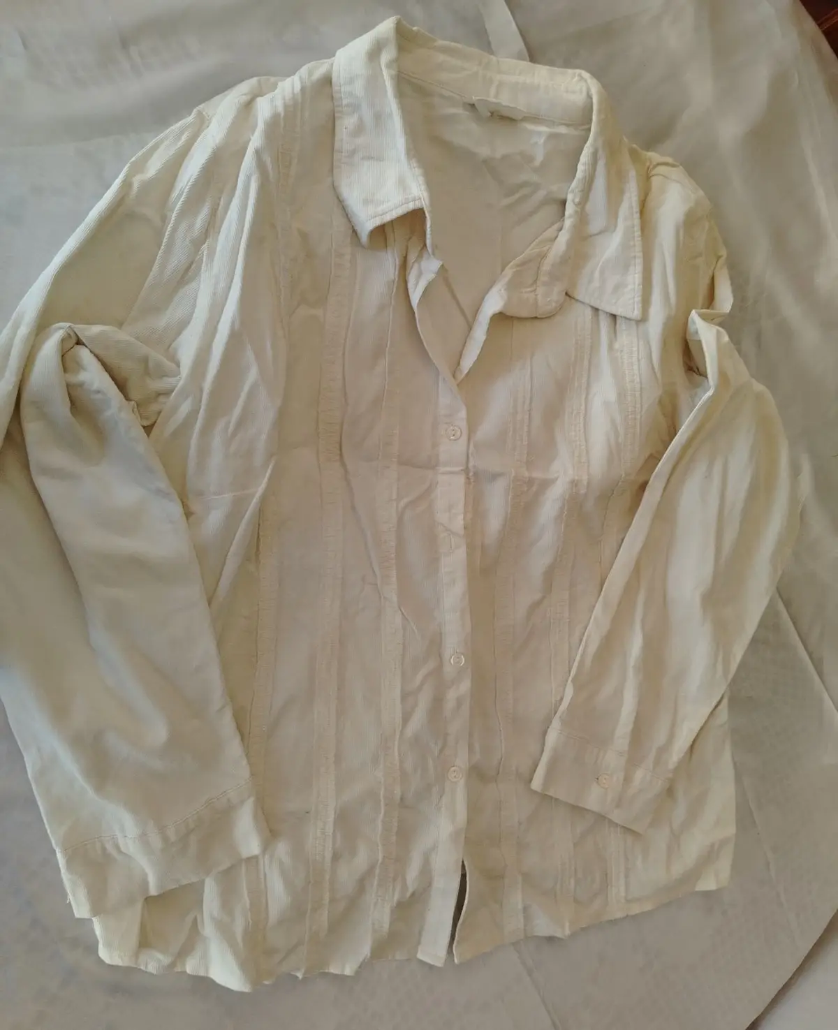 Jet Cream Long-Sleeve Button-Up Shirt