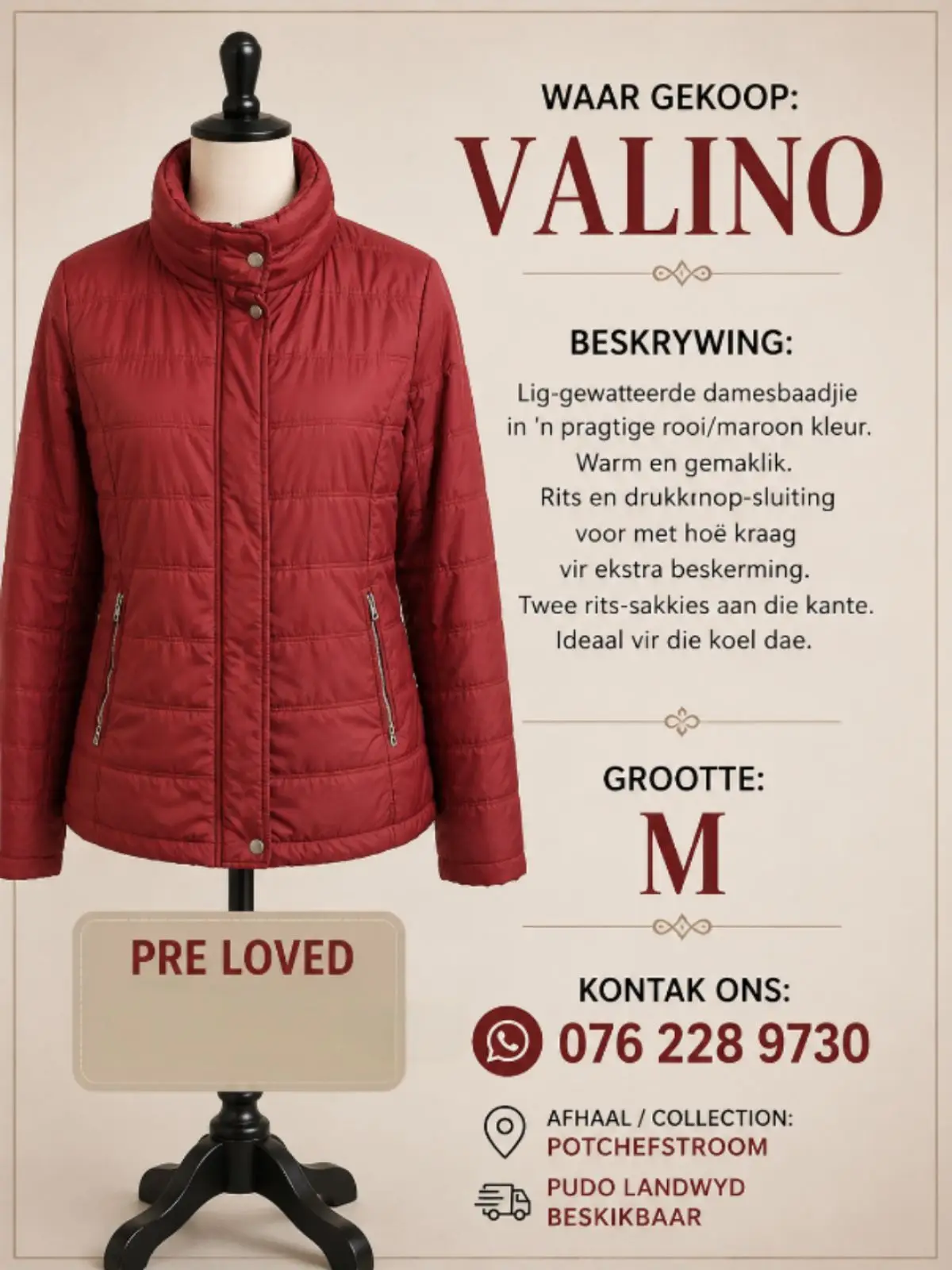 Valentino Valino Quilted Red Jacket