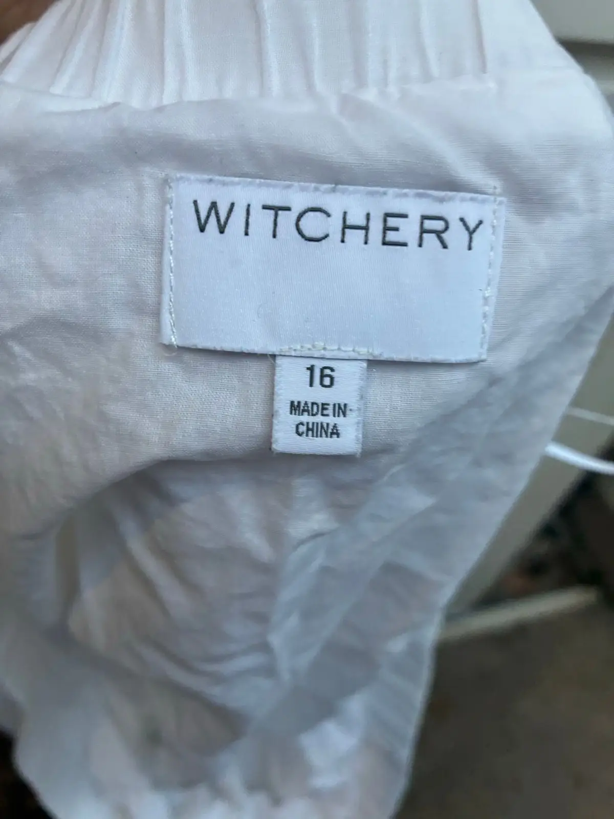 Witchery White Lace Trim Off-Shoulder Top