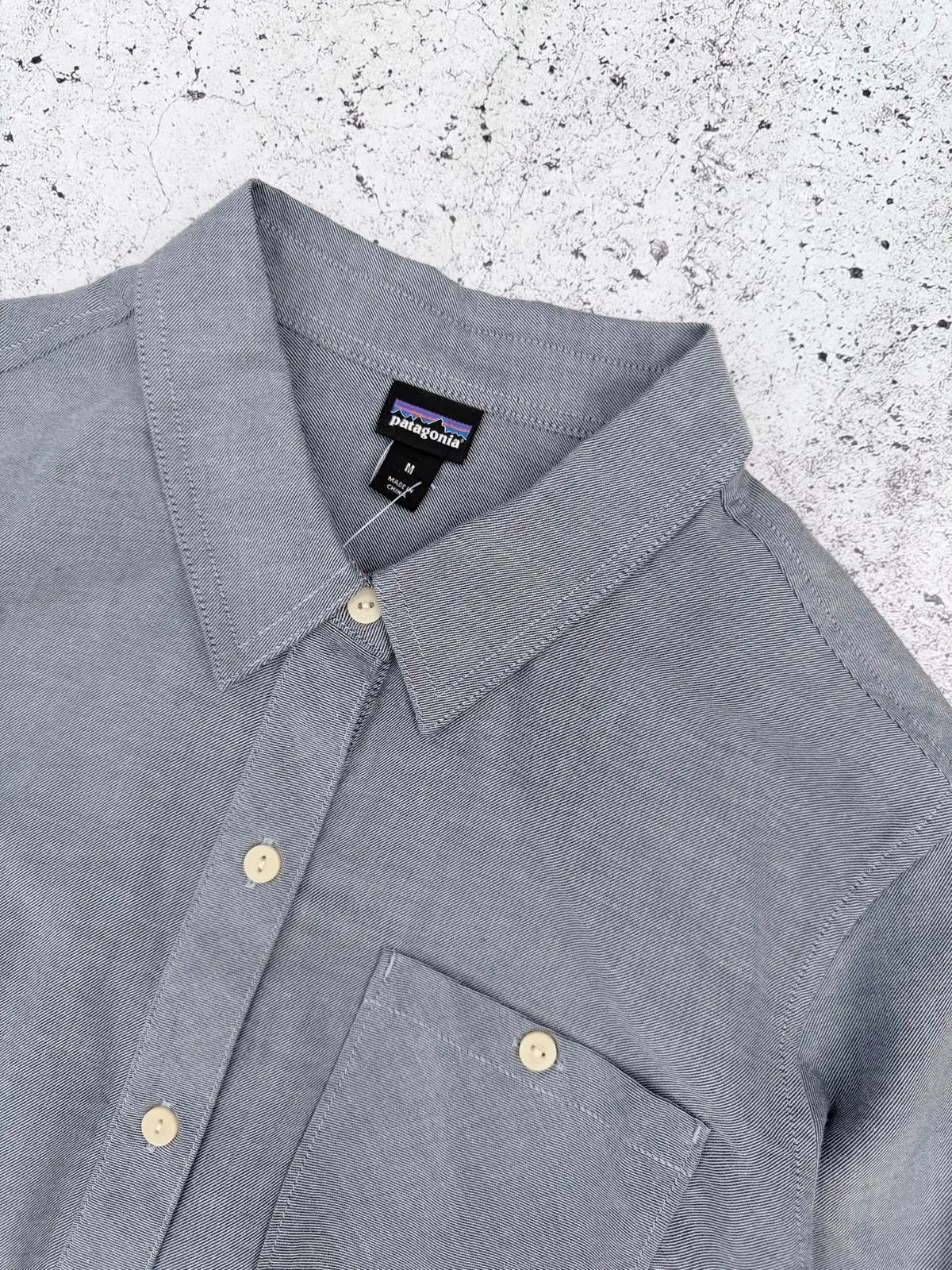 Patagonia Grey Long Sleeve Button-Up Shirt