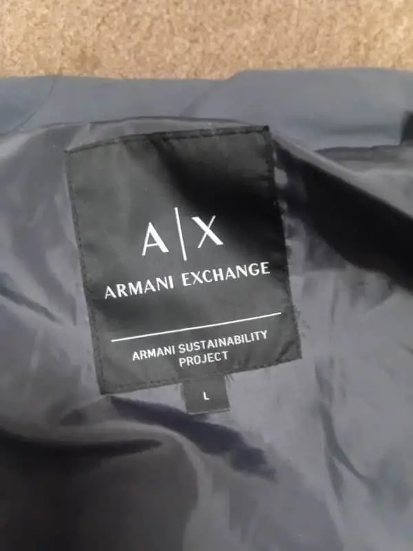 Armani Exchange A|X Armani Exchange Men's Geometric Eagle Logo Lightweight Jacket (Armani Sustainability Project Edi
