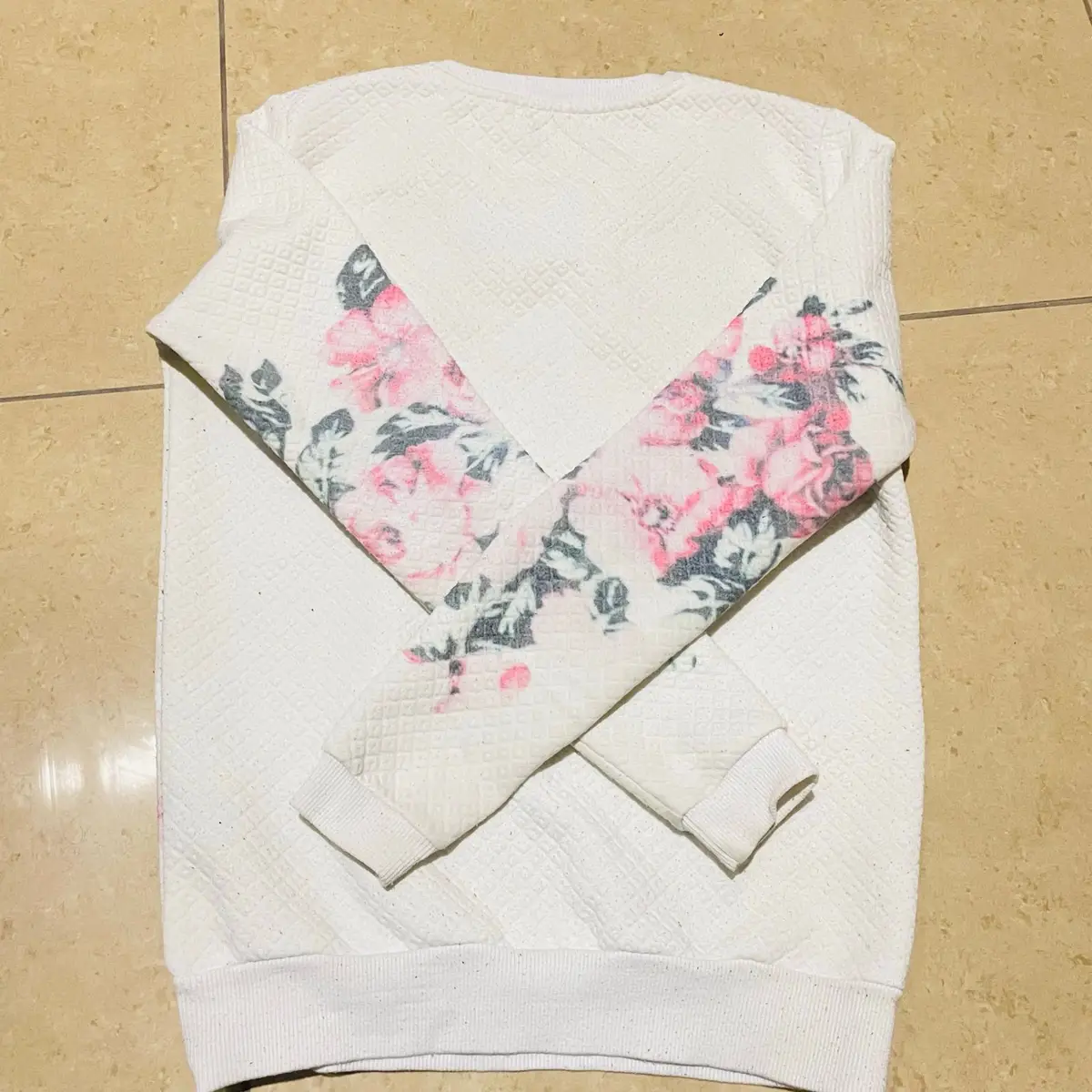 Floral Print Never Know Never Try Sweatshirt