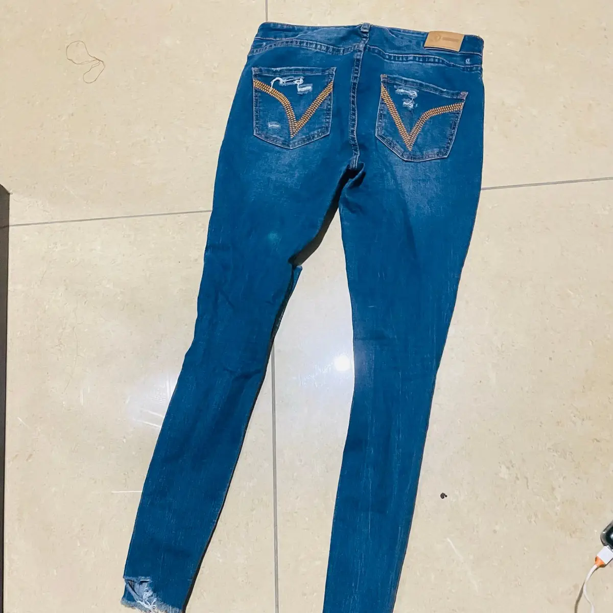 Redbat Distressed Skinny Jeans Blue
