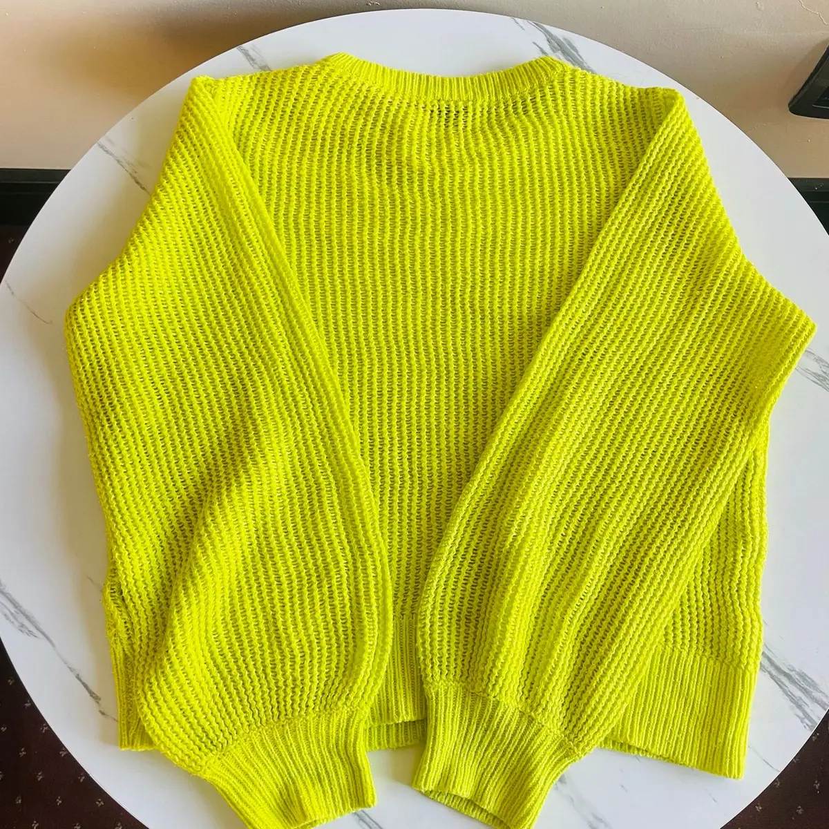 Truworths Lime Green Ribbed Knit Sweater