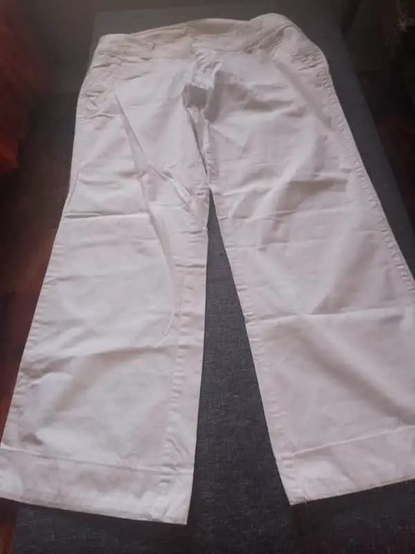 Woolworths White Wide-Leg Linen Trousers
