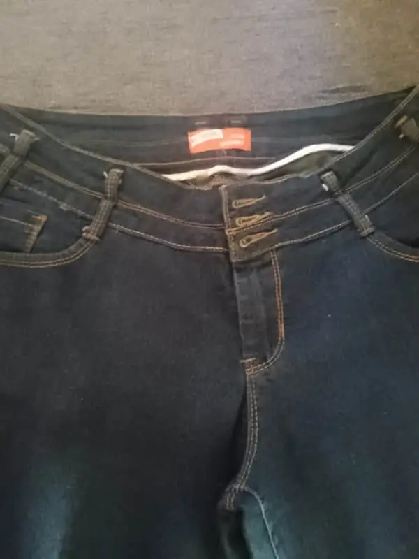 Network Dark-Wash Skinny Jeans (Triple Button Closure) - Size 14/38