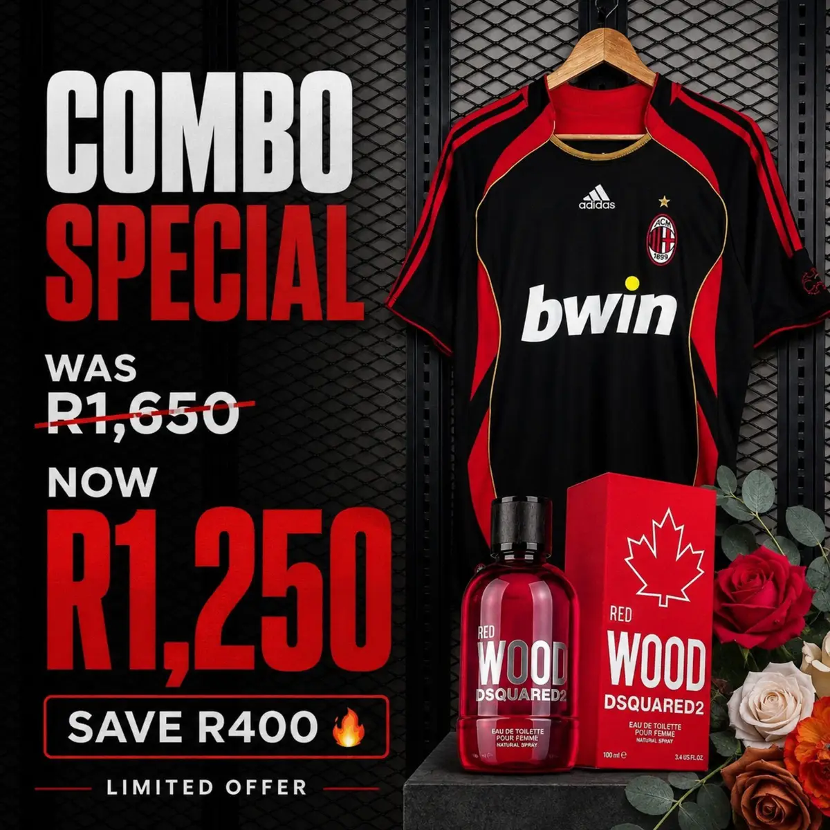 Adidas AC Milan Bwin Home Football Jersey
