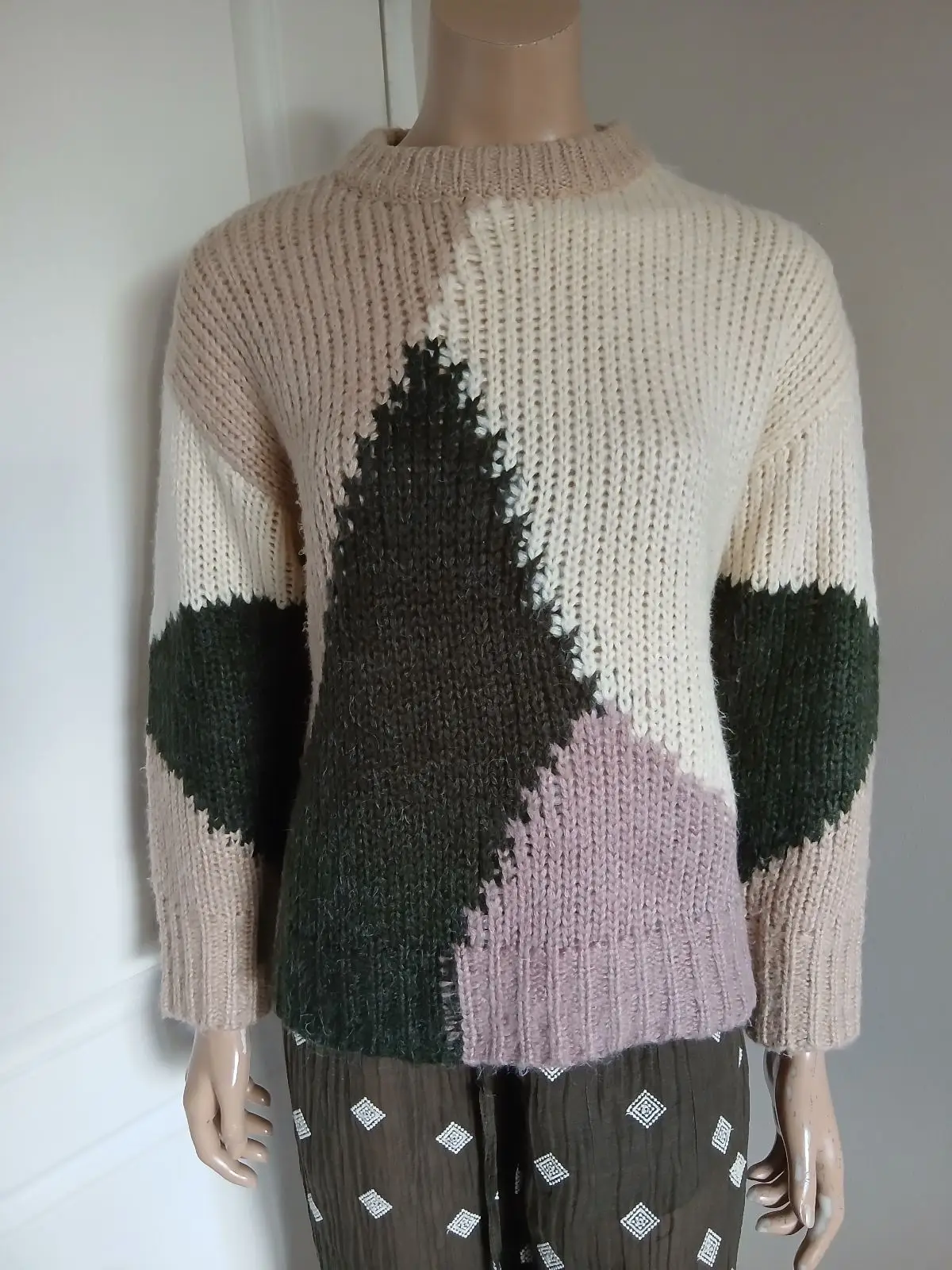 Poetry Knitted Colorblock Sweater