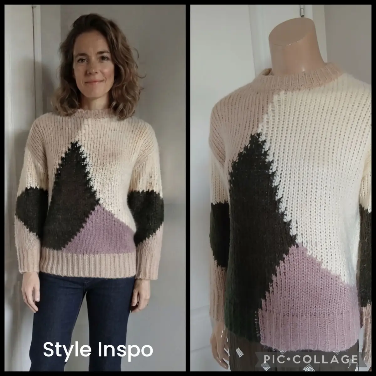 Poetry Knitted Colorblock Sweater