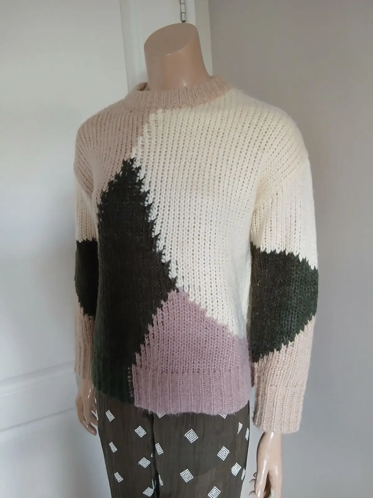 Poetry Knitted Colorblock Sweater