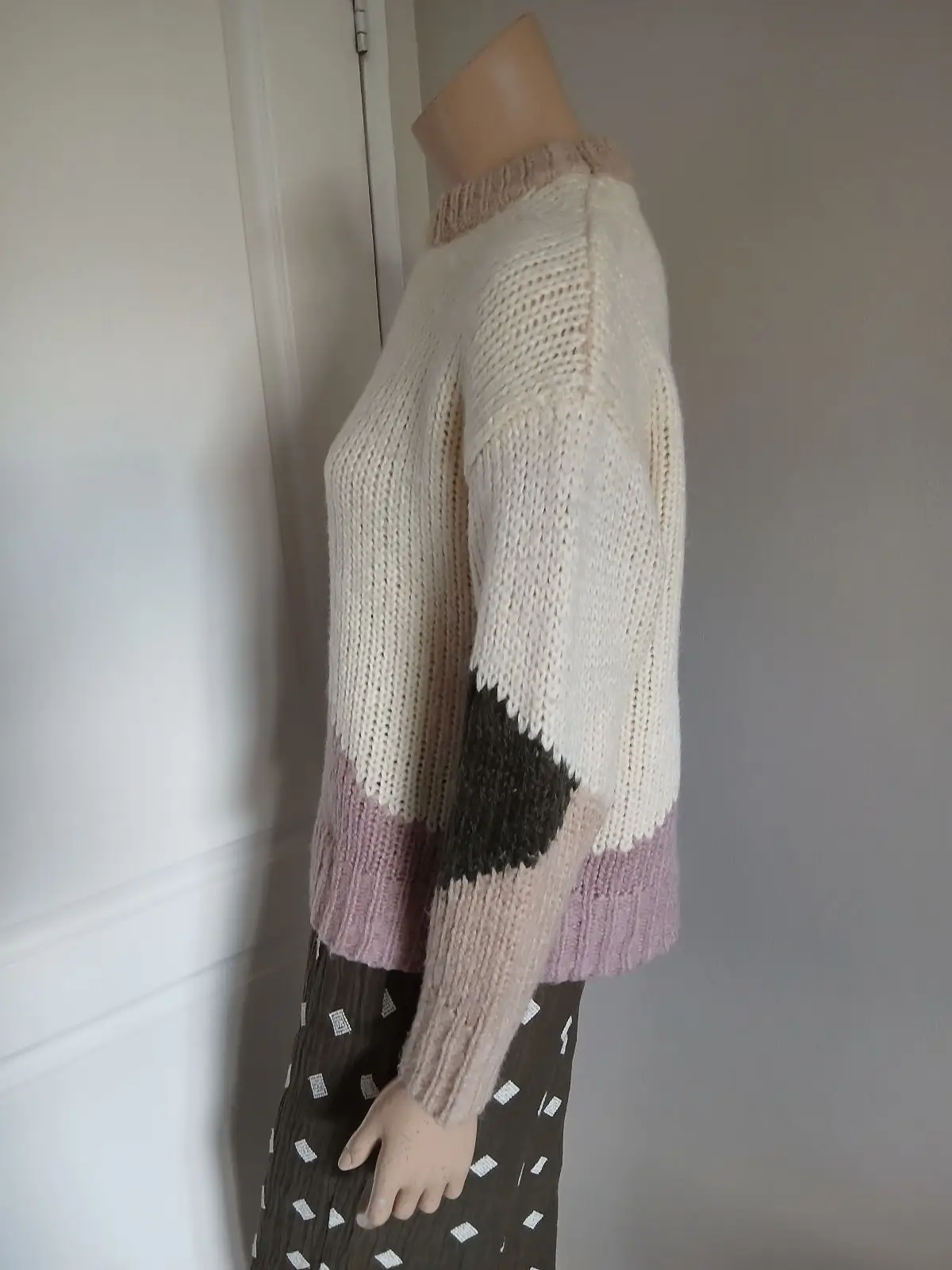 Poetry Knitted Colorblock Sweater