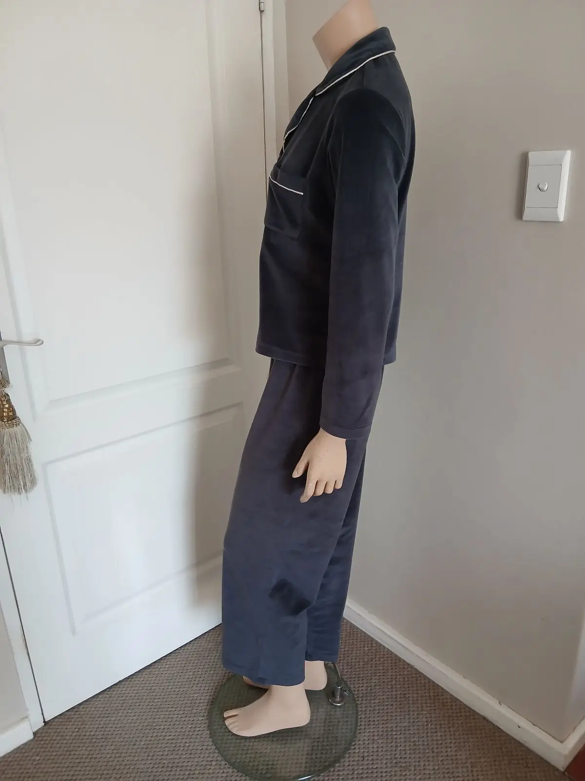Foschini Dark Grey Velvet Pajama Set