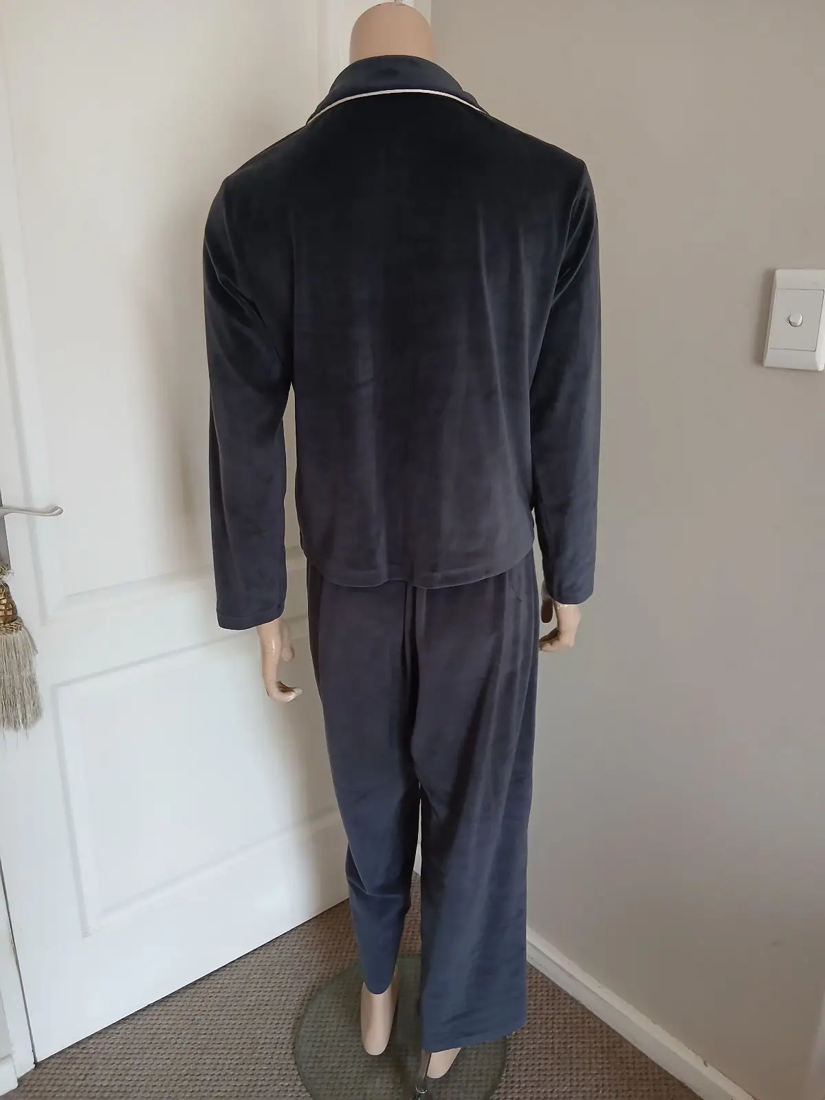 Foschini Dark Grey Velvet Pajama Set