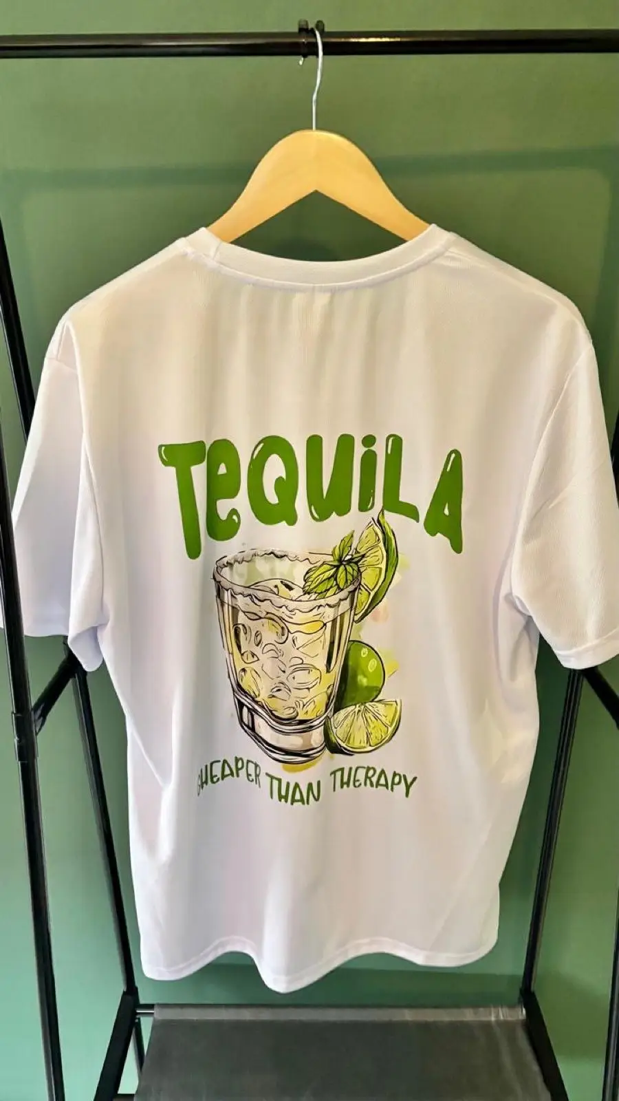 Shein Tequila Graphic White T-Shirt