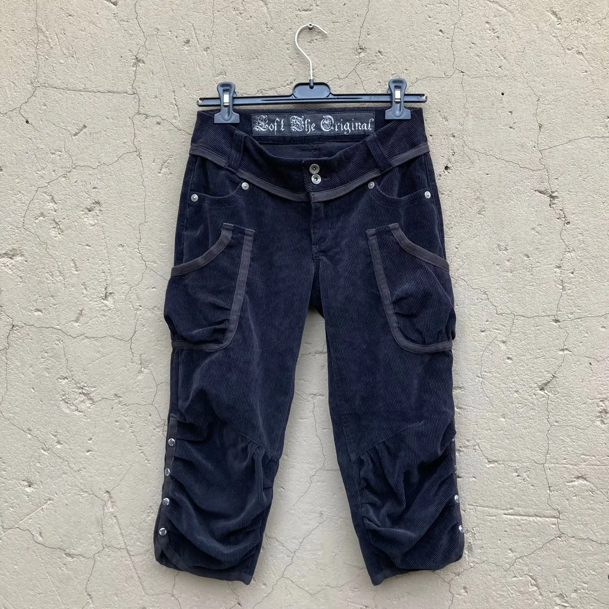 Loft The Original Black Corduroy Cargo Capri Pants