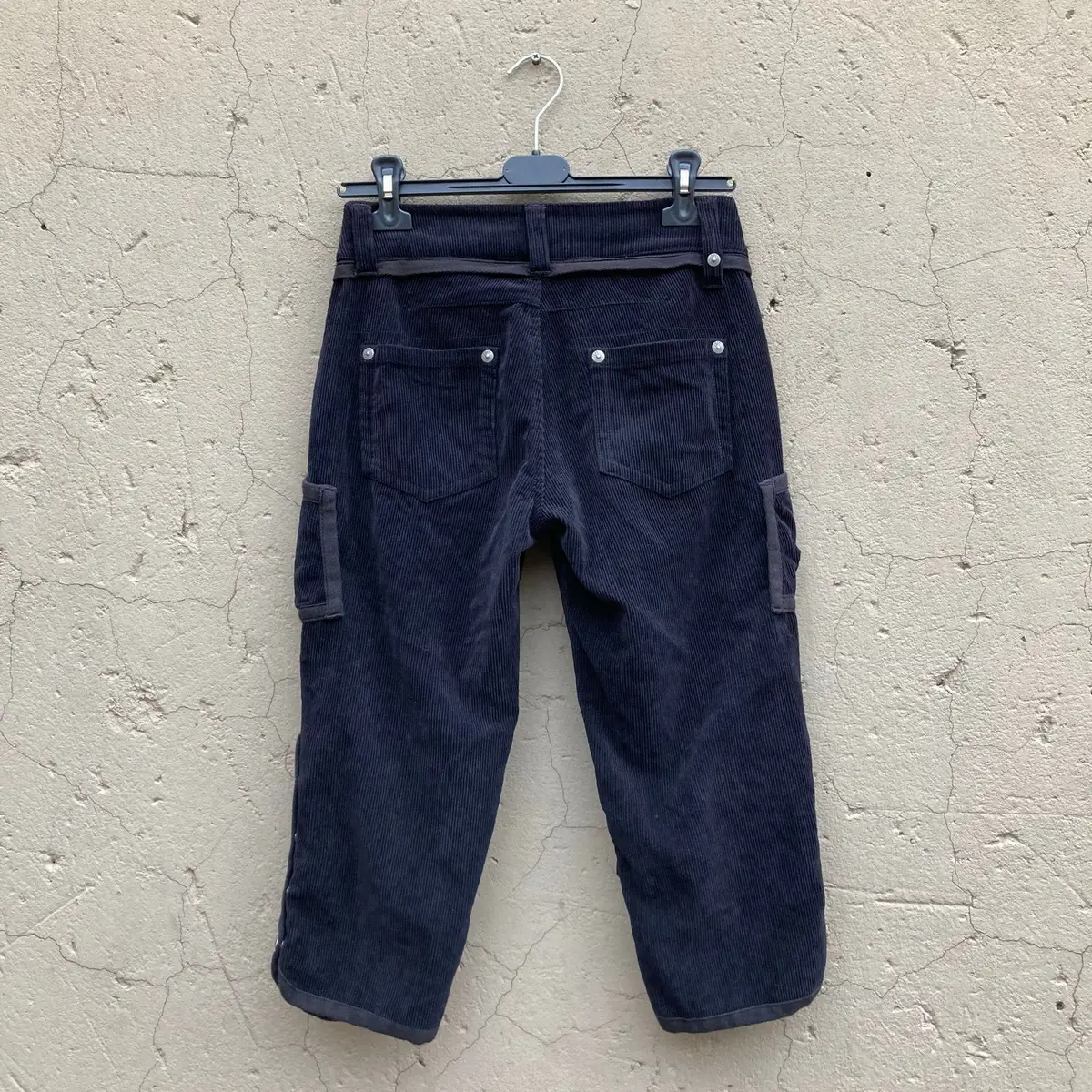 Loft The Original Black Corduroy Cargo Capri Pants