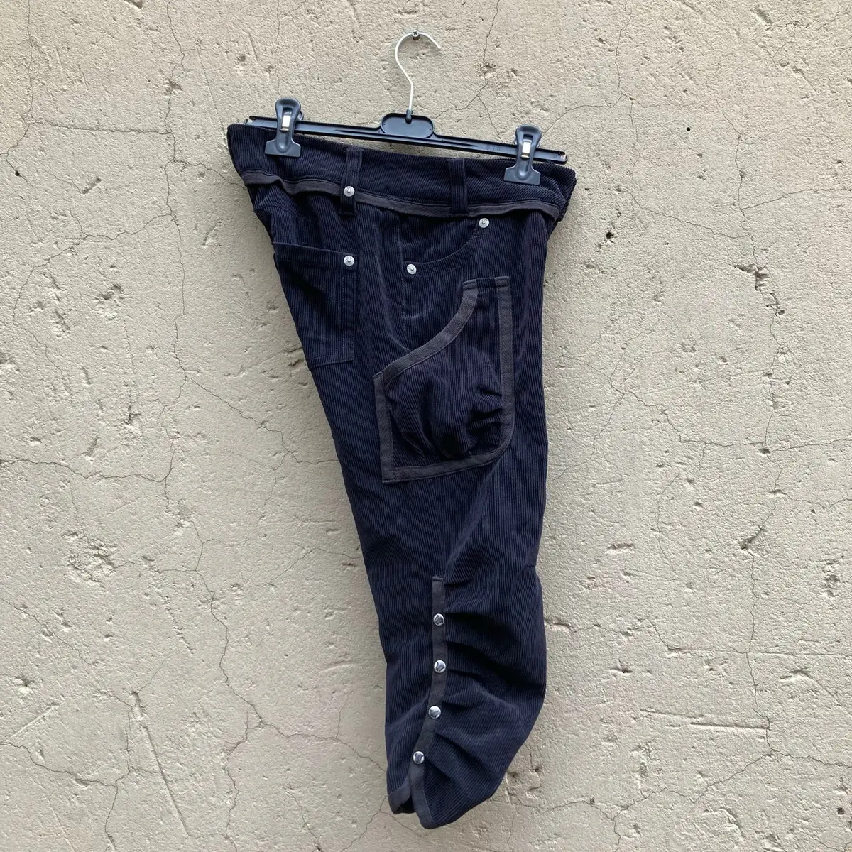 Loft The Original Black Corduroy Cargo Capri Pants