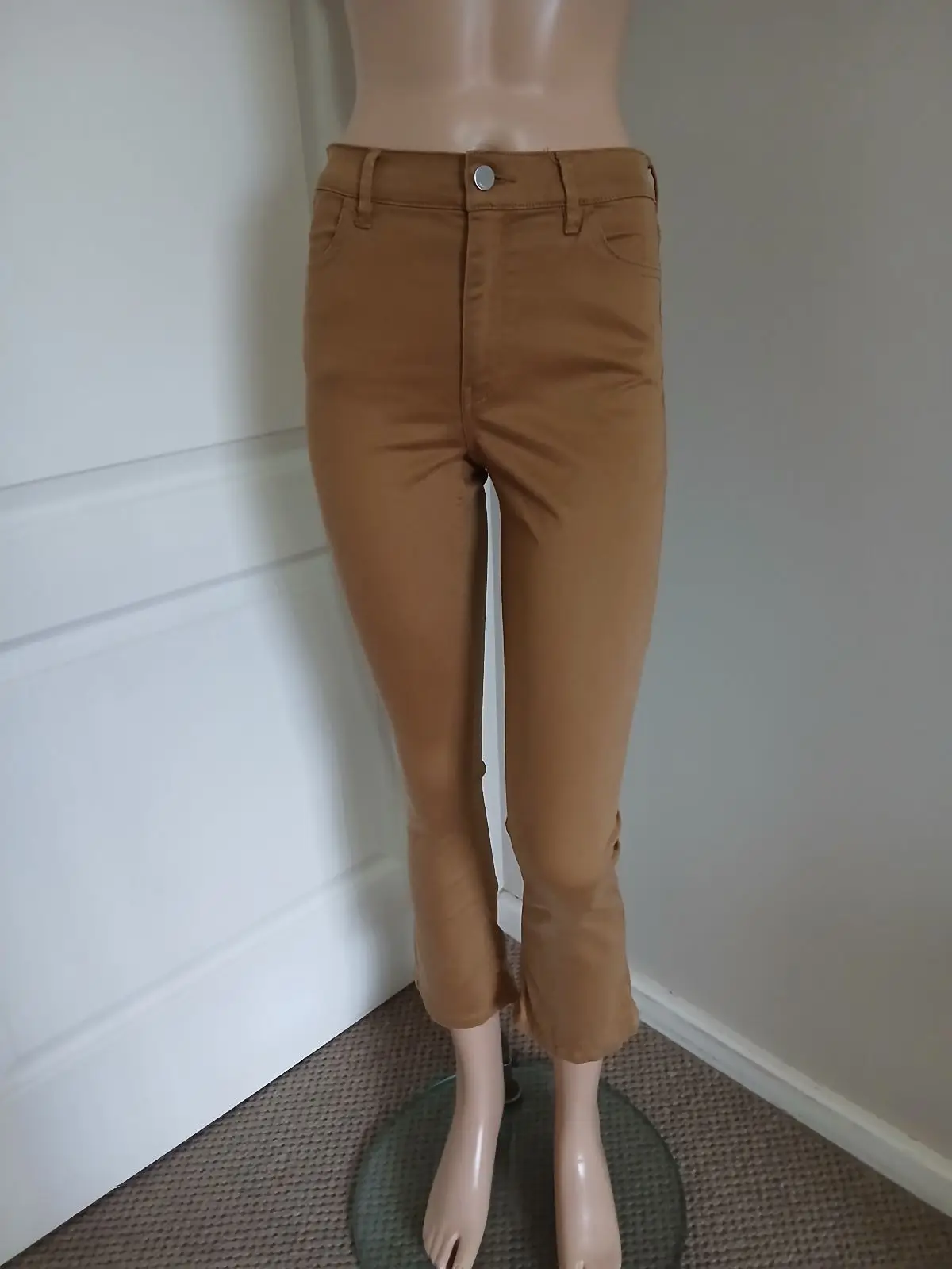 Country Road Tan Cropped Flare Jeans Size 8