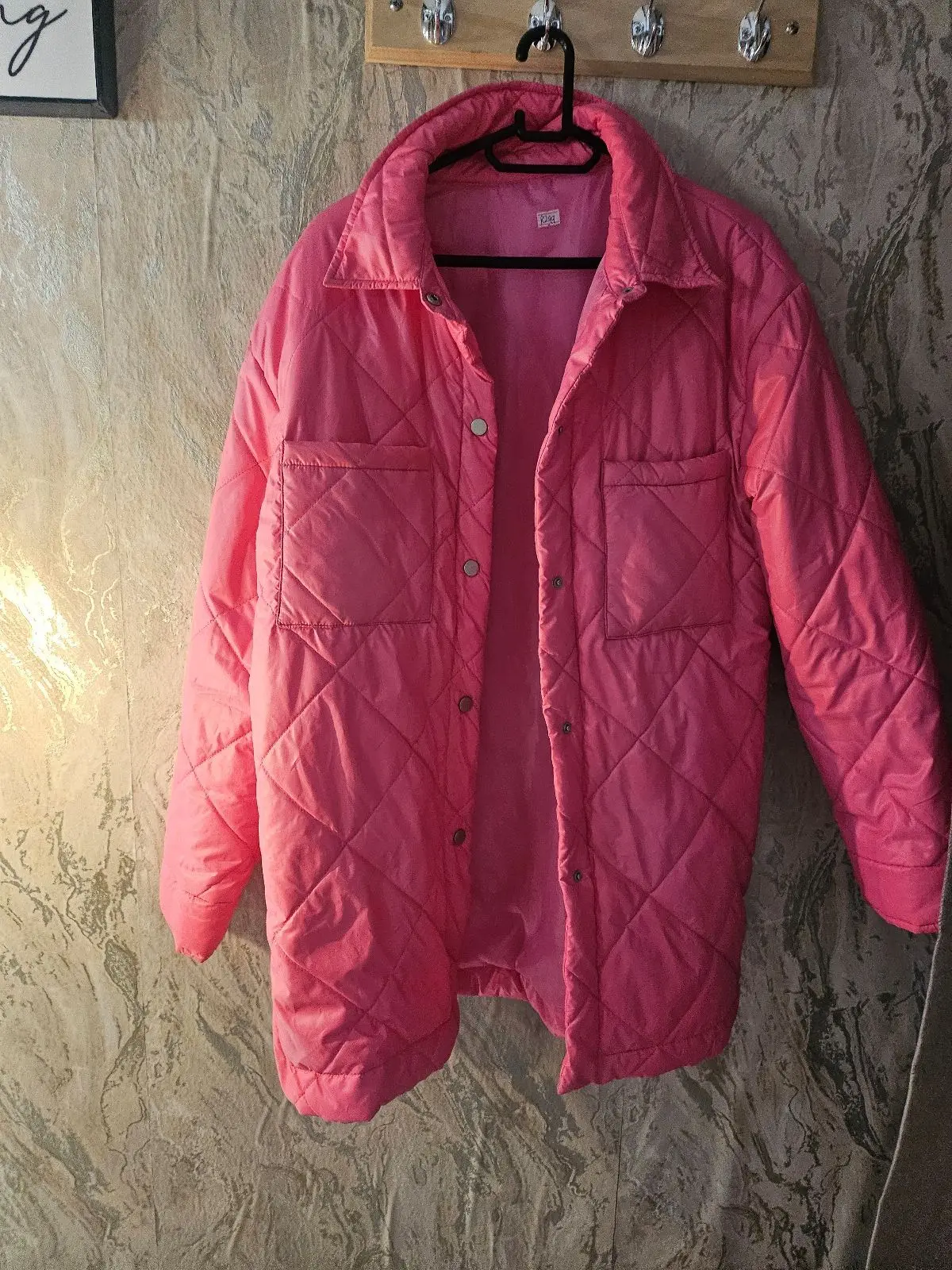 Shein Pink Quilted Jacket