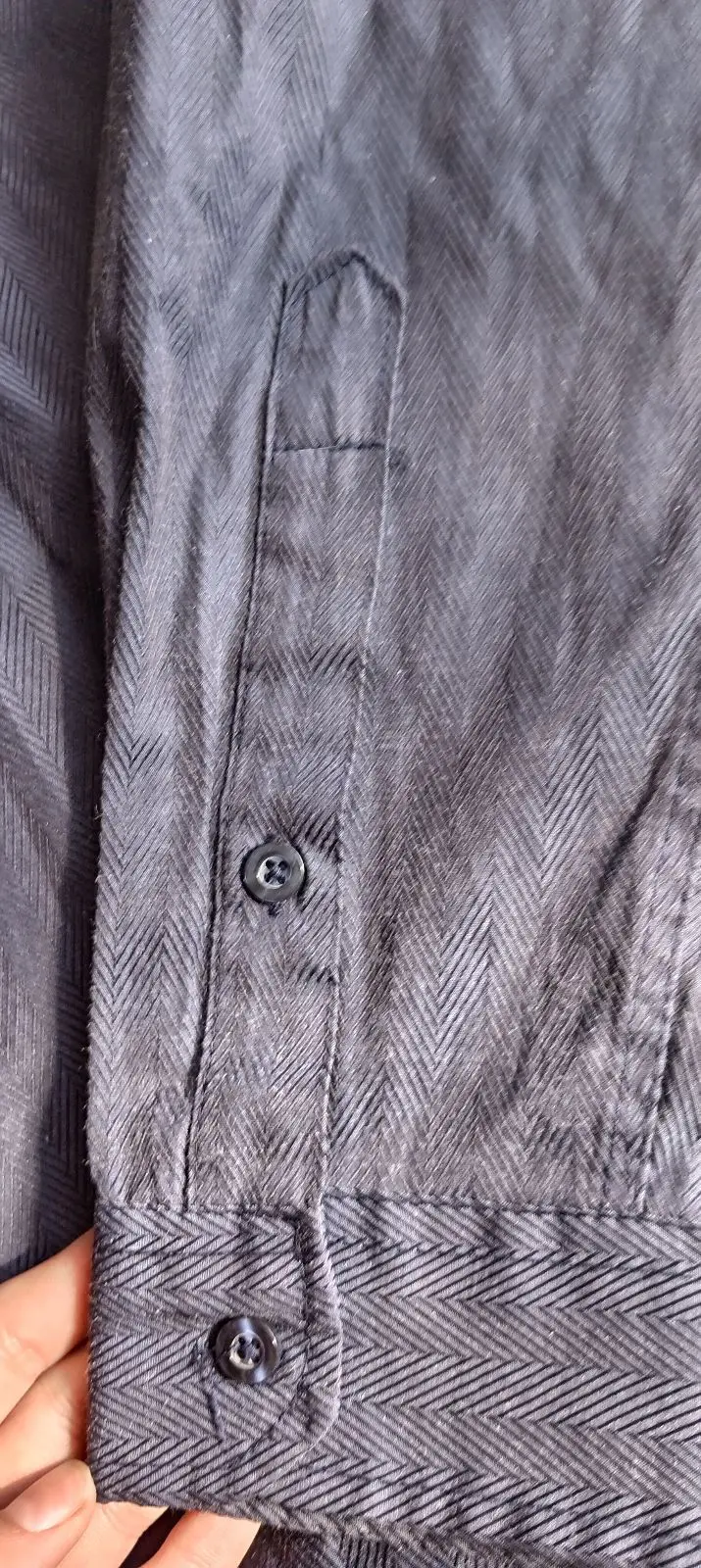 SLB Dark Grey Long Sleeve Button Down Shirt XXL
