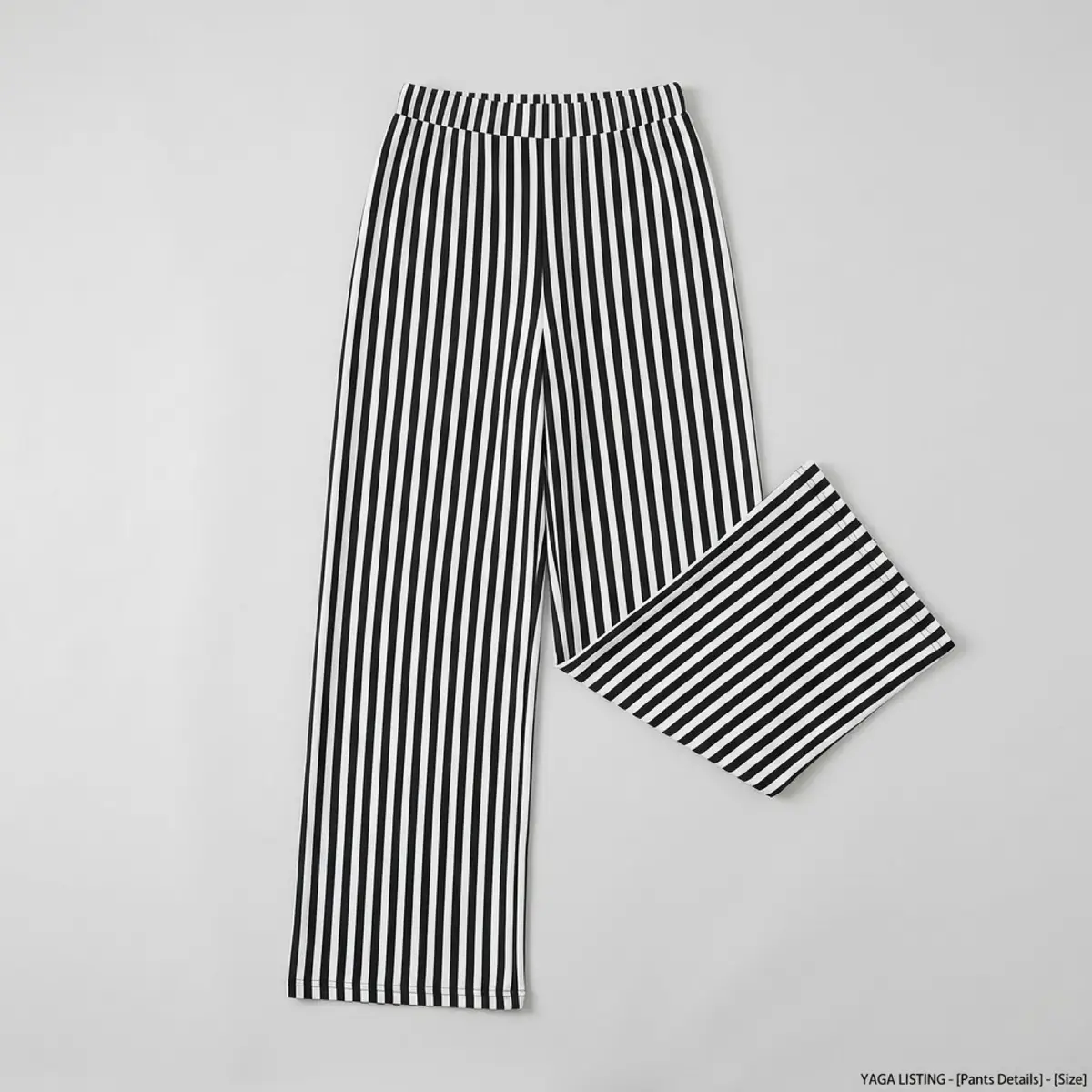 Mr Price Black and White Striped Wide-Leg Pants