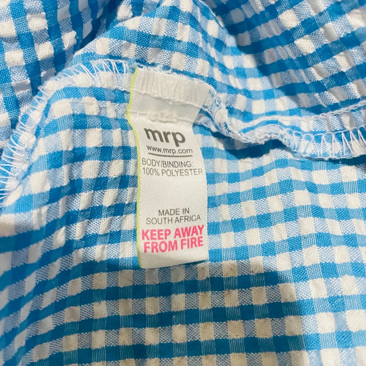 Mr Price Blue Gingham Tie-Strap Top