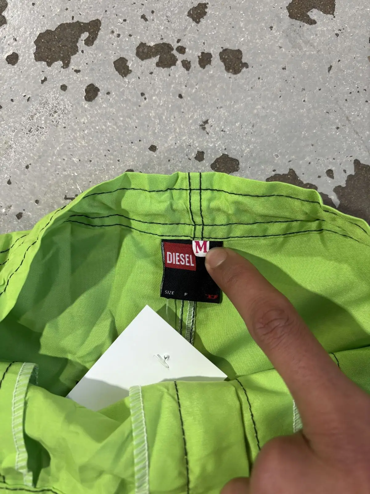 Diesel Neon Green Cargo Shorts