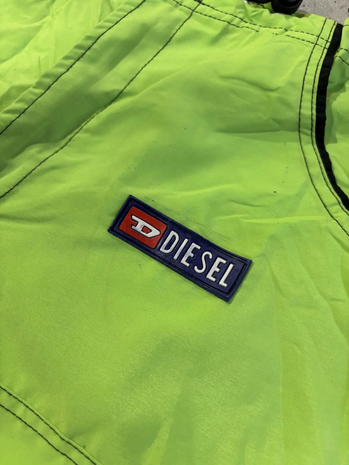 Diesel Neon Green Cargo Shorts