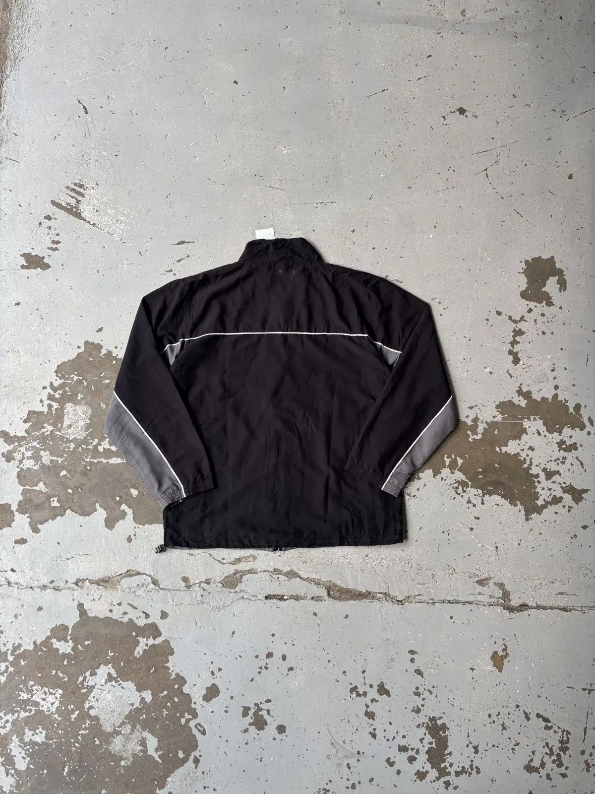 Reebok Black Track Jacket with Grey Panels XL