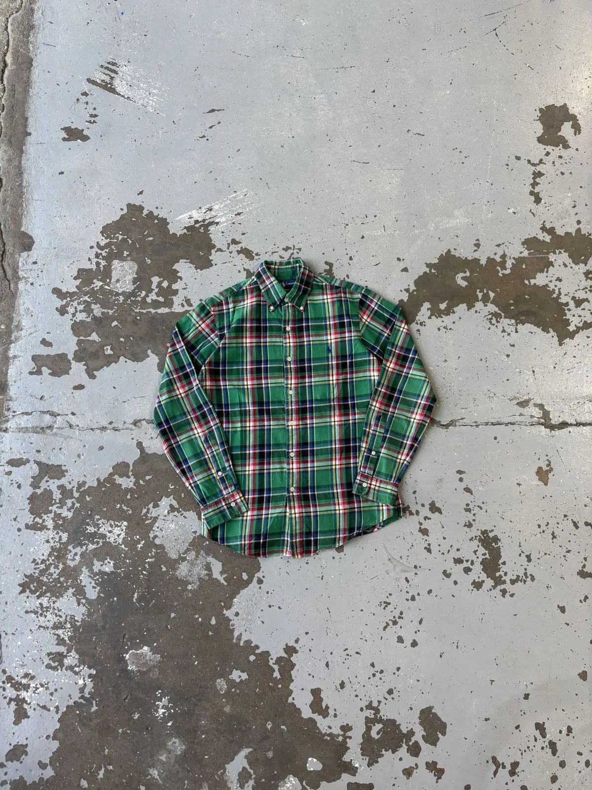Ralph Lauren Green Plaid Long Sleeve Shirt