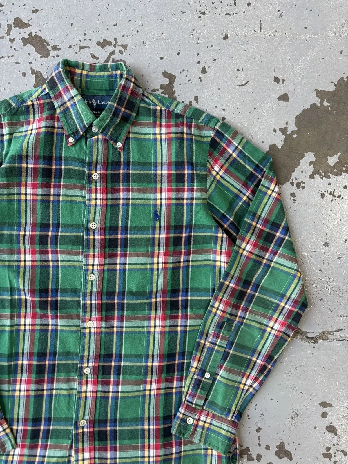 Ralph Lauren Green Plaid Long Sleeve Shirt